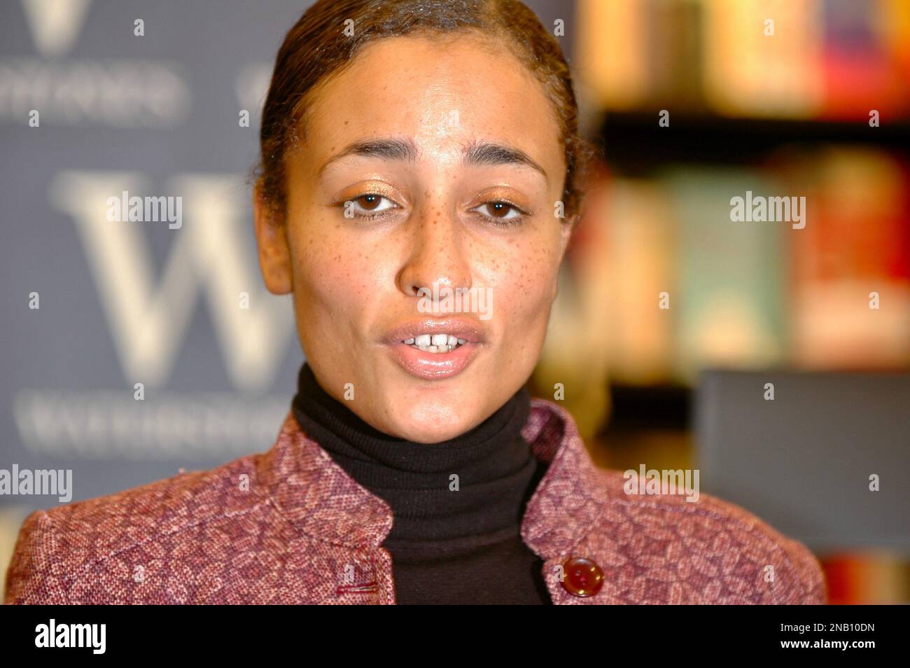 Zadie Smith. Waterstones Buchsignierung, London. UK Stockfoto