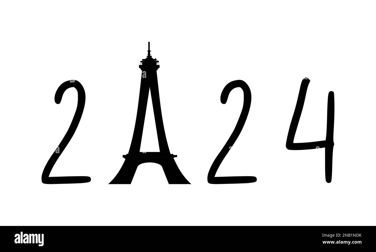 2024. Konzept der Pariser olimpischen Spiele. Vektordarstellung Stock Vektor