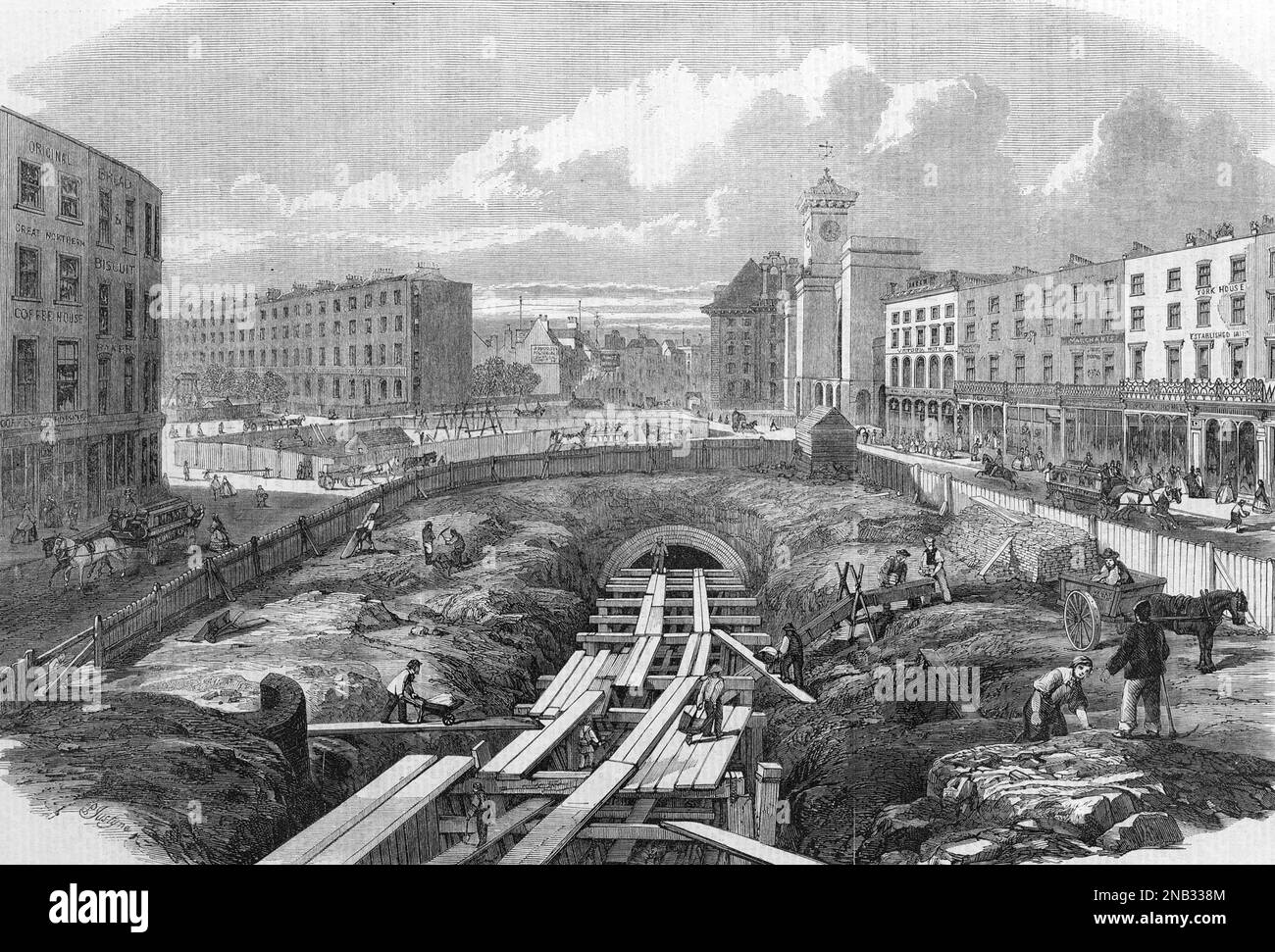 LONDONS U-BAHN-STATION METROPOLITAN wird 1861 gebaut Stockfoto
