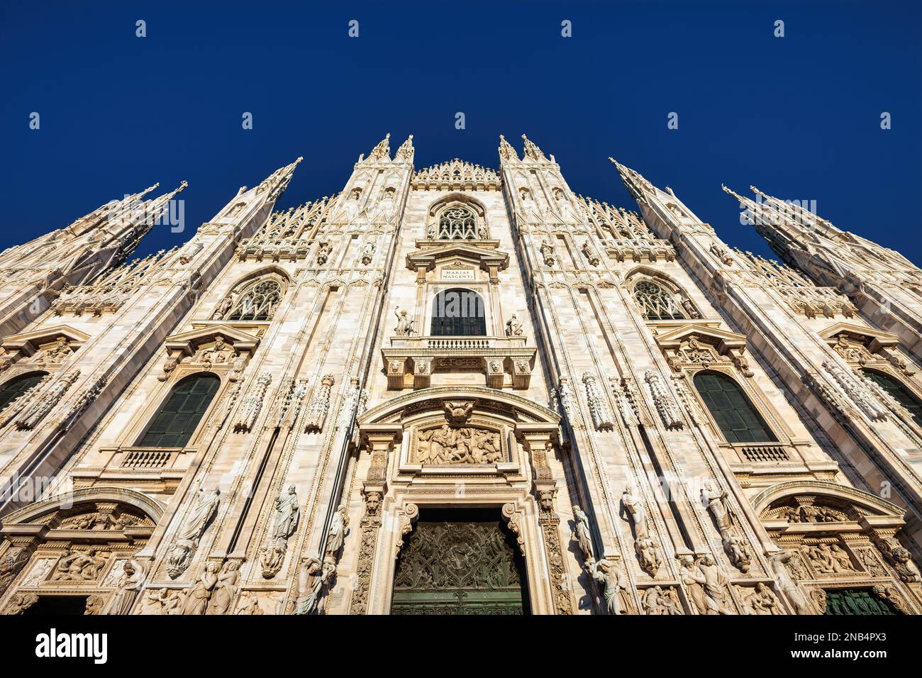 Das Wahrzeichen der Mailänder Kathedrale in Mailand, Lombardei, Italien. Stockfoto