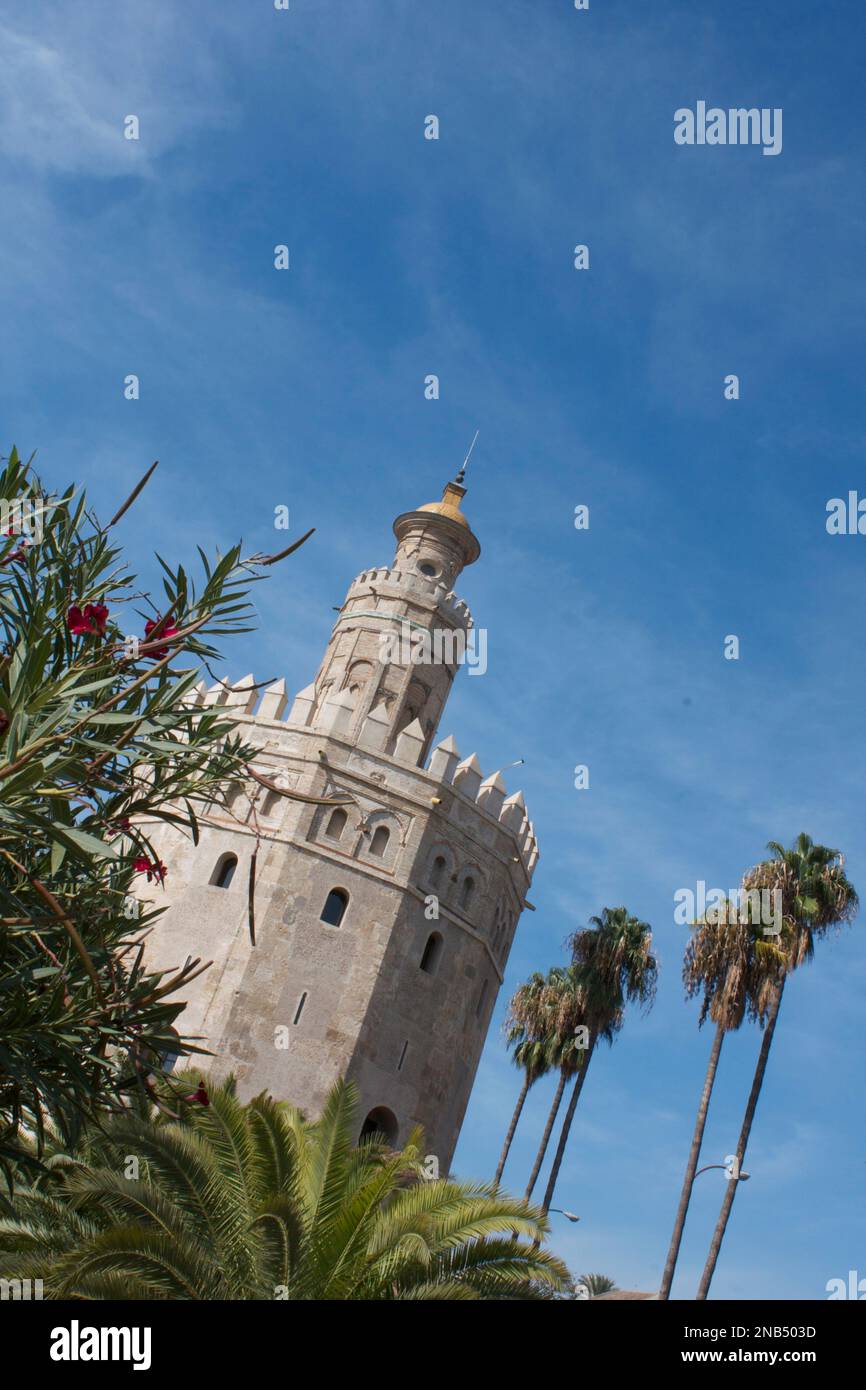 Torre del Oro, Sevilla, Andalusien, Spanien Stockfoto