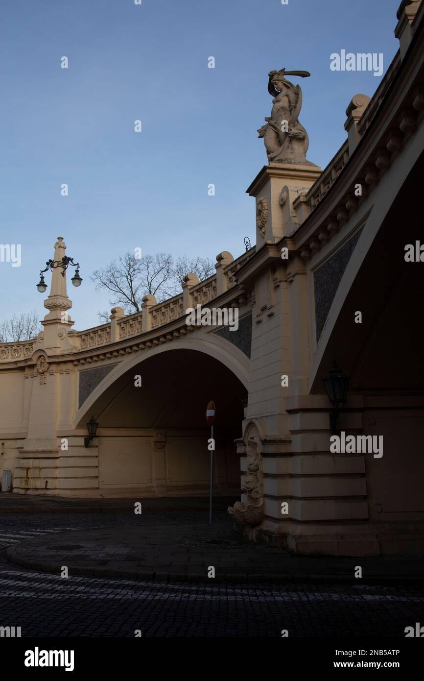 Brücke im klassischen Stil in Warschau Polen Stockfoto