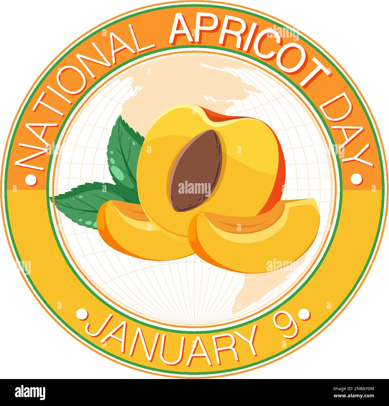National Apricot Day Poster Design Illustration Stock Vektor