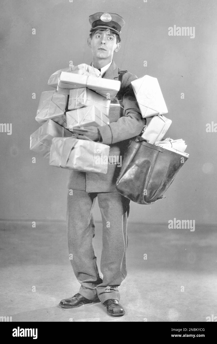 Eddie Cantor in Special Delivery, ein amerikanischer Stummkomödien-Film aus dem Jahr 1927, Regie Roscoe Arbuckle, mit Eddie Cantor in der Hauptrolle Stockfoto