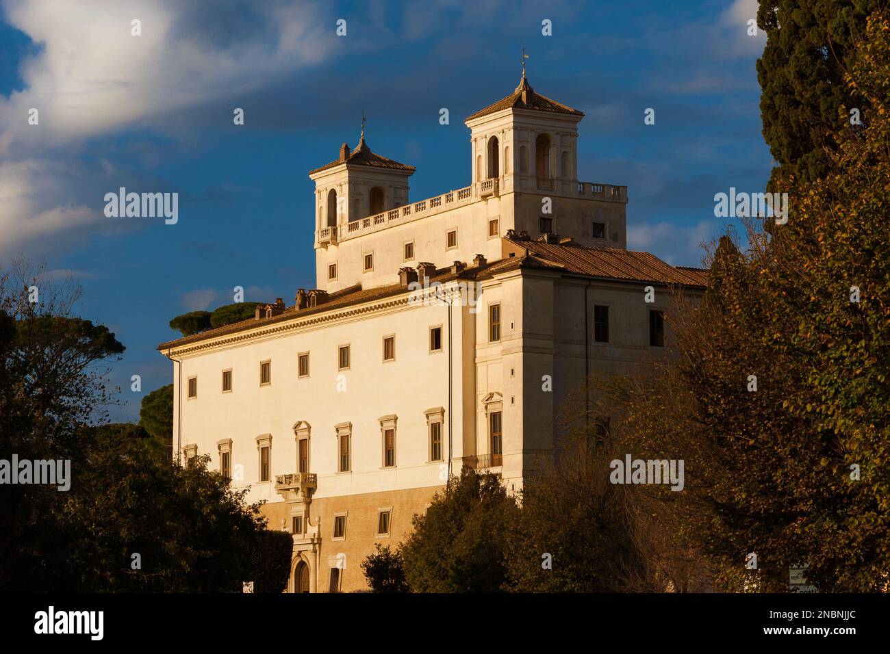 Villa Medici auf dem Pincian-Hügel, jetzt die französische Akademie in Rom Stockfoto