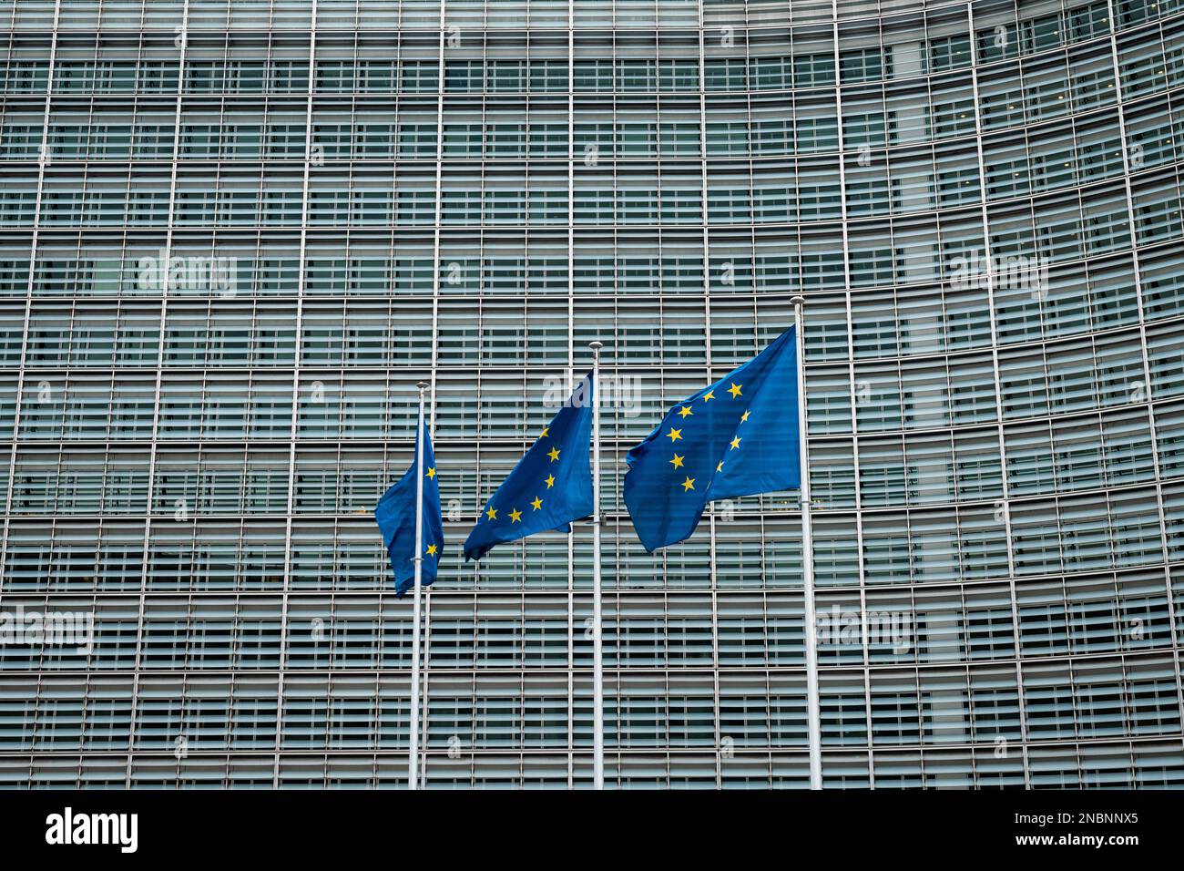 Das Le Berlaymont-Gebäude in Schuman in Brüssel Stockfoto