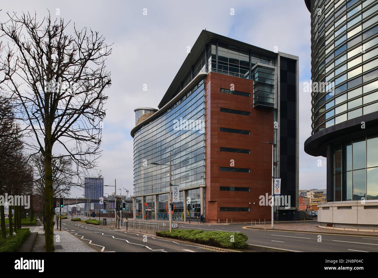 Glasgow Scotland, Vereinigtes Königreich, 13. Februar 2023. Glasgows International Financial Services District, Broomielaw. Live-Nachrichten von sst/alamy Stockfoto