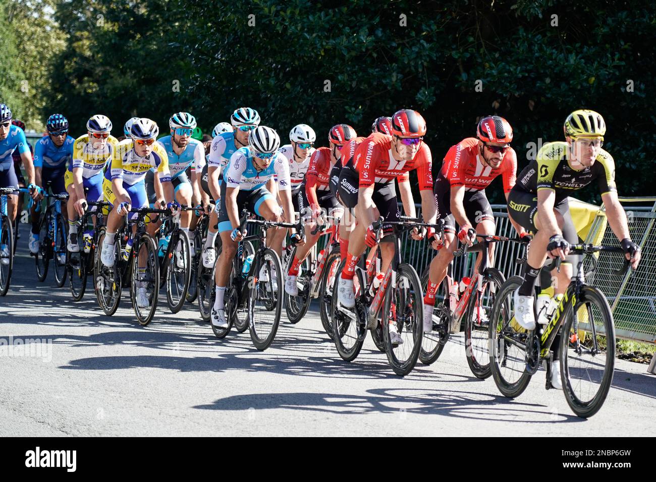 Die Tour durch Großbritannien 2019. Wirral und Nordwales. Birkenhead, Großbritannien. 11. September 2019. Birkenhead Park während der OVO Energy Tour of Britain 2019, stage5, Wirral Stage, Birkenhead nach Birkenhead am Mittwoch, 11. September 2019. Stockfoto