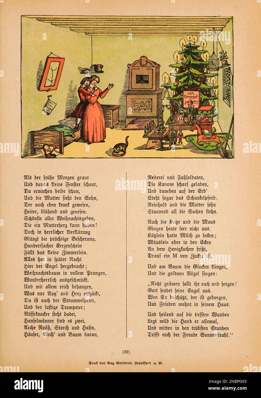 König Nussknacker und der arme Reinhold - King Nussknacker and Poor Reinhold aus der deutschen Originalversion des Buchs " das Struwwelpeter-Album : aus Bilderbüchern " von Hoffmann, Heinrich, 1809-1894 Veröffentlichungsdatum 1900 Herausgeber Frankfurt am Main : Rütten & Loening [ der Struwwelpeter ('Schockköpfiger Peter' oder 'Shaggy Peter') ist ein deutsches Kinderbuch von Heinrich Hoffmann aus dem Jahr 1845. Es umfasst zehn illustrierte und reimende Geschichten, hauptsächlich über Kinder. Jede hat eine klare Moral, die die katastrophalen Folgen von Fehlverhalten auf übertriebene Weise demonstriert.[1] der Titel der ersten Story p Stockfoto