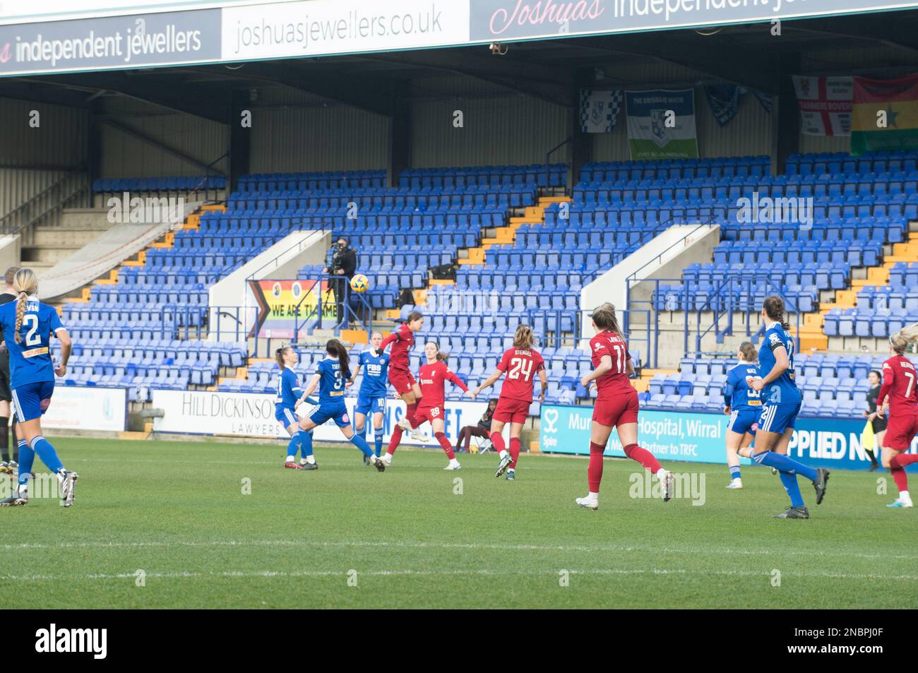 WSL Liverpool / Leicester City in Prenton Park Birkenhead, Liverpool (Terry Scott/SPP) Guthaben: SPP Sport Press Photo. Alamy Live News Stockfoto