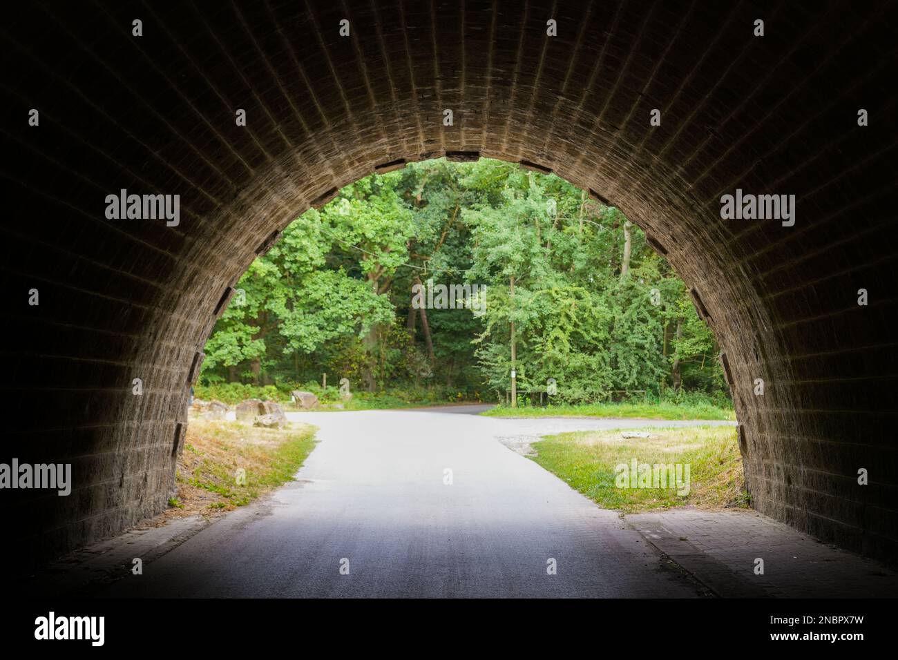 Kanaltunnel am Pelkumer Weg in Datteln. Stockfoto