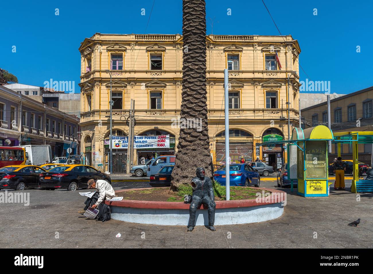 Straße in der historischen Stadt Valparaiso, Chile Stockfoto