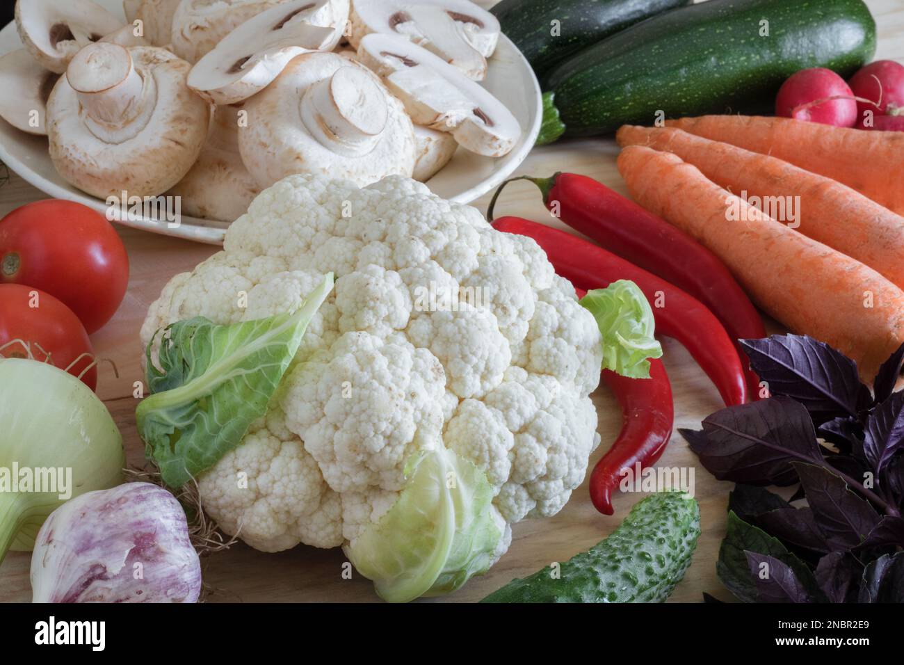 Herbsternte, Zusammensetzung von Gemüse, Zutaten zum Kochen von Gerichten, Gemüse Stockfoto