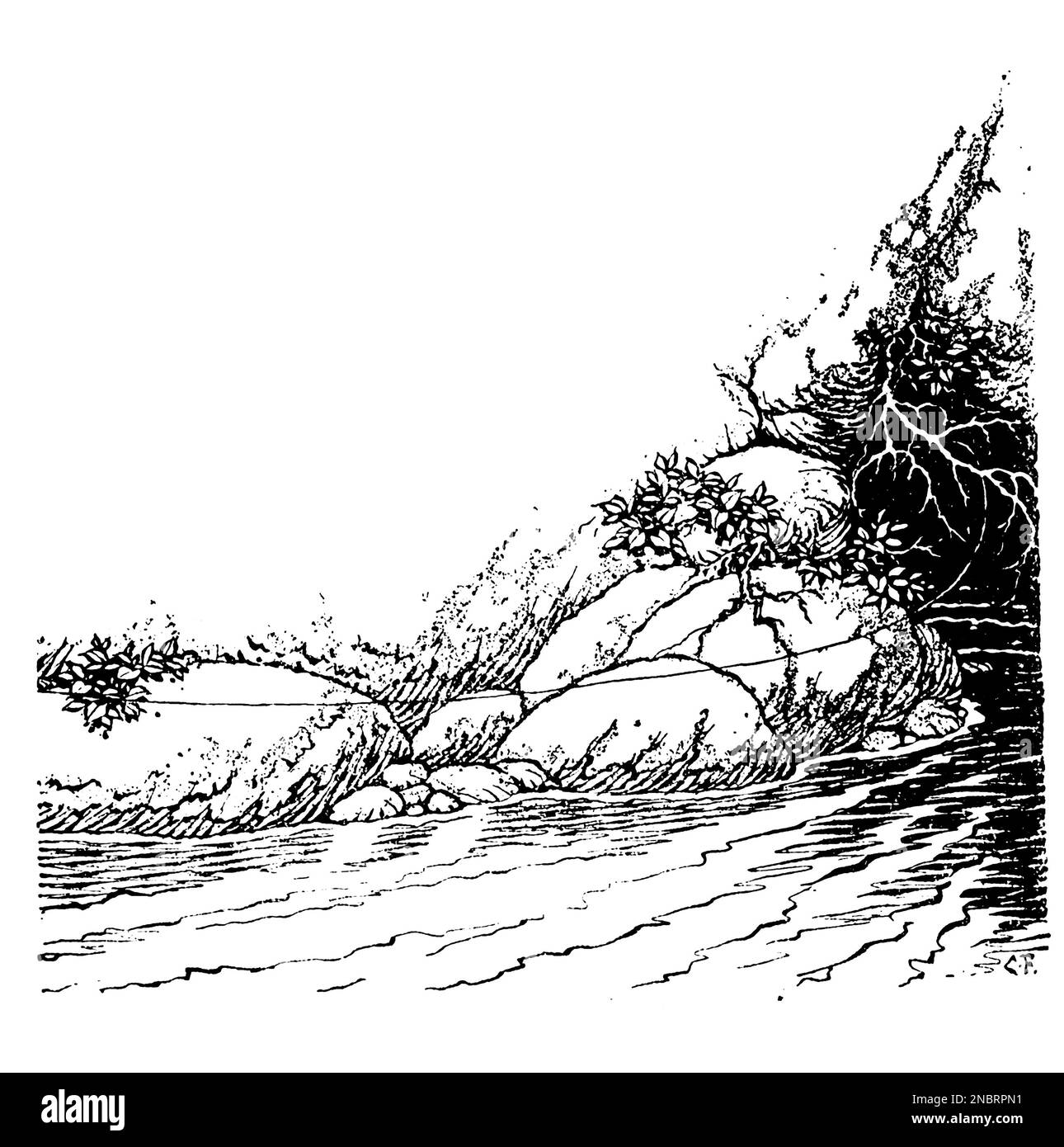 Irene's Hinweis Teil II aus dem Buch " die Prinzessin und der Kobold " von George MacDonald ; illustriert mit Strichzeichnungen und Farbtafeln von Charles Folkard. Stockfoto