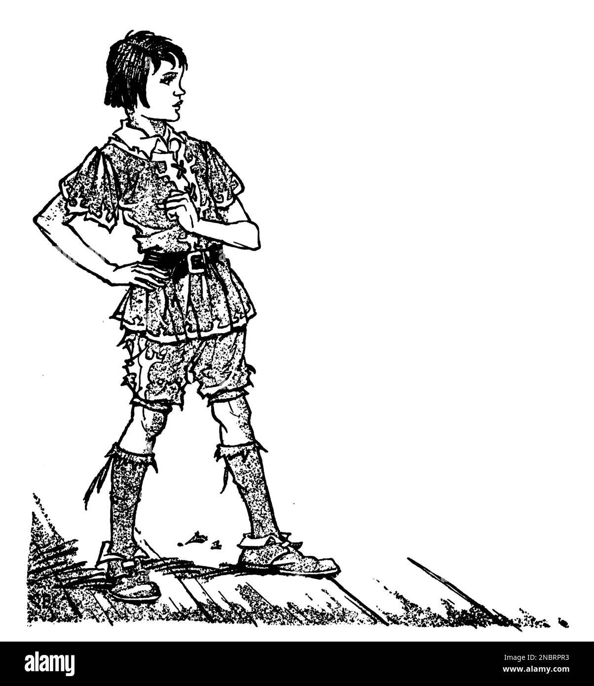 CURDIE TRAUERT um das Buch " die Prinzessin und der Kobold " von George MacDonald ; illustriert mit Strichzeichnungen und Farbtafeln von Charles Folkard. Stockfoto