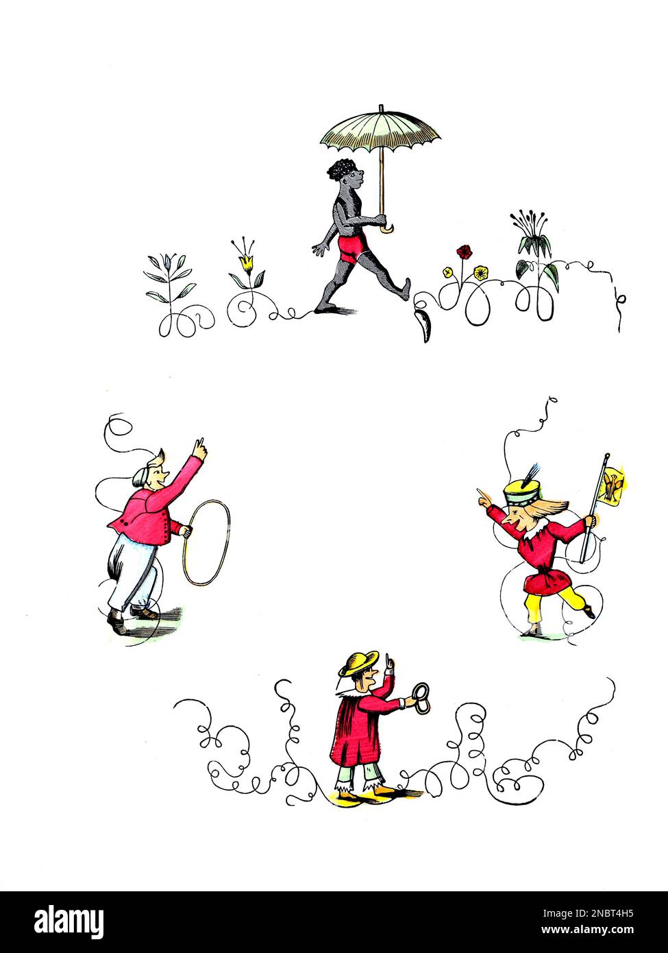 The Story of the Inky Boys aus der deutschen Originalversion des Buches " der Struwwelpeter : oder lustige Geschichten und drollige Bilder : für Kinder von 3-6 Jahren " [ schockköpfiger Peter : oder lustige Geschichten und lustige Bilder : For children from 3-6 years ] von Hoffmann, Heinrich, 1809-1894 Publikationsdatum 1879 Publisher Philadelphia : Kohler Pub. Co Stockfoto