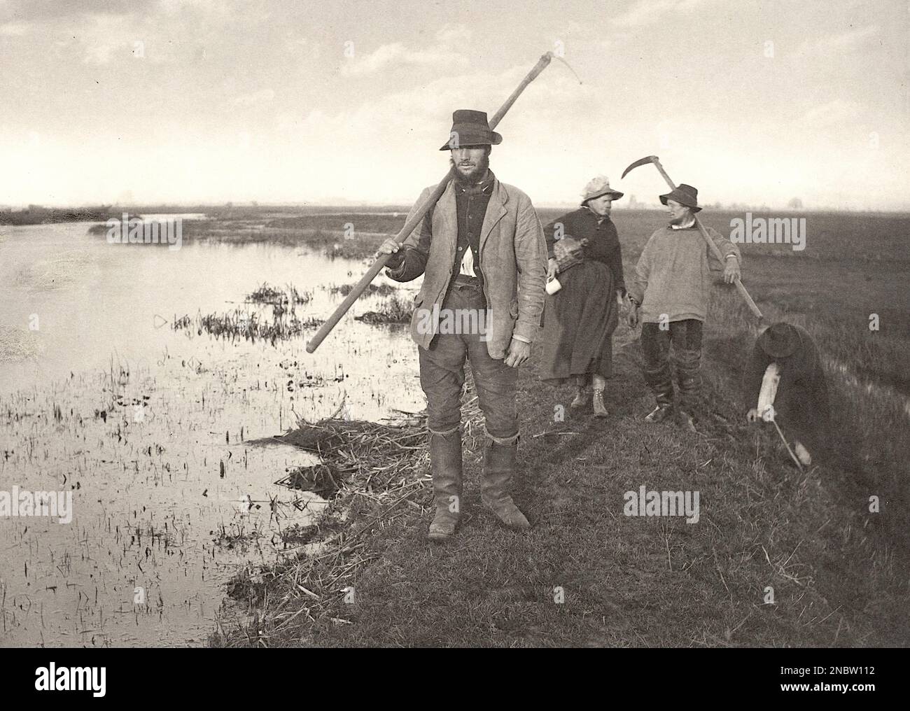 Peter Henry Emerson - Leben und Landschaft auf den Norfolk Broads - 1886 Uhr - Rückkehr von den Marschen Stockfoto
