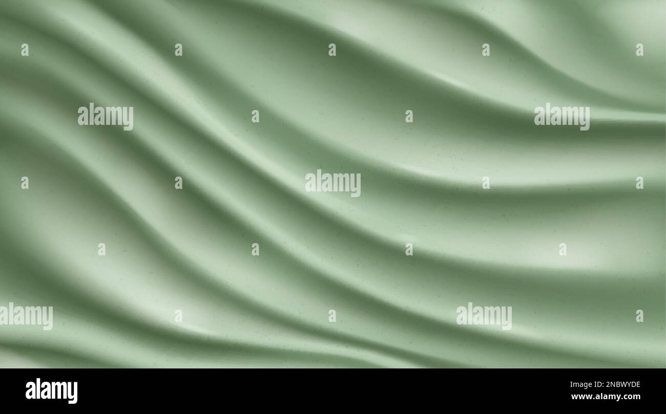 Textur von Tonmaske, Schönheitscreme, Spa-Kosmetikprodukt. Abstrakter Hintergrund der glatten Oberfläche von Schlammmaske, Gel, Hautpflegeprodukt, Körpercreme, Vektor Stock Vektor