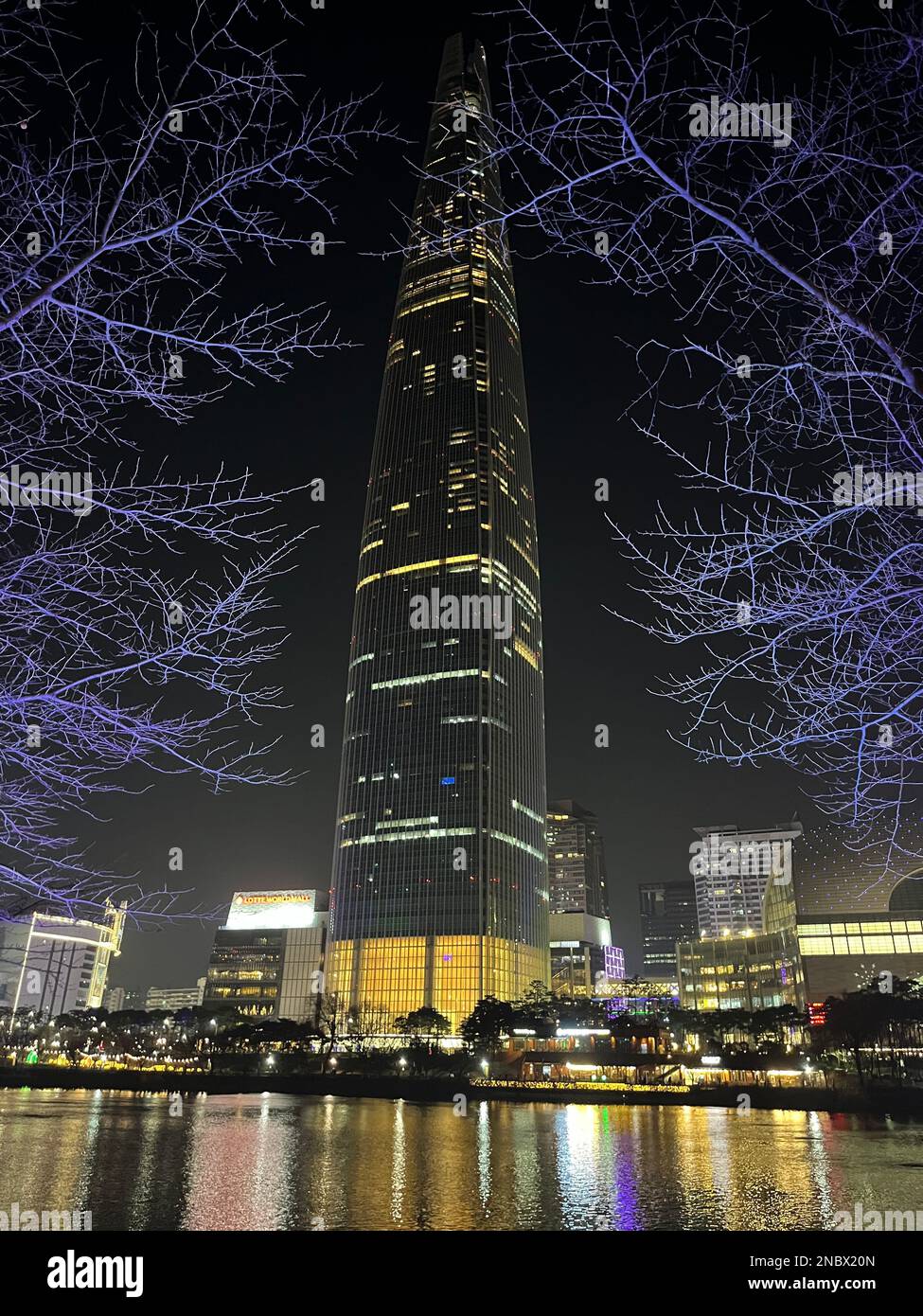 Lotte World Tower Wolkenkratzer in Jamsil, Seoul, Korea Stockfoto