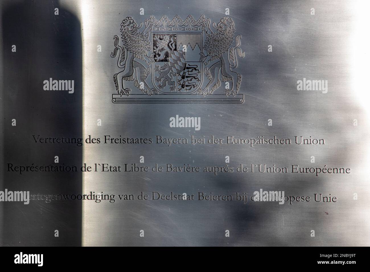Das Schaubild zeigt die Vertretung des Bundesstaates Bayern bei der Europäischen Union am Dienstag, den 14. Februar 2023 in Brüssel. BELGA FOTO NICOLAS MAETERLINCK Stockfoto