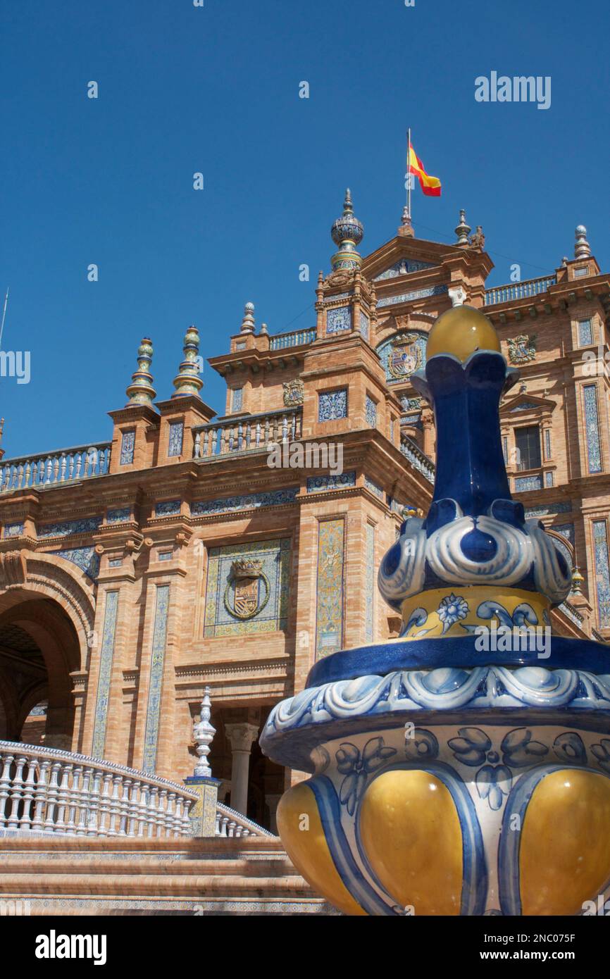 Plaza de Espana, Sevilla, Andalusien, Spanien Stockfoto