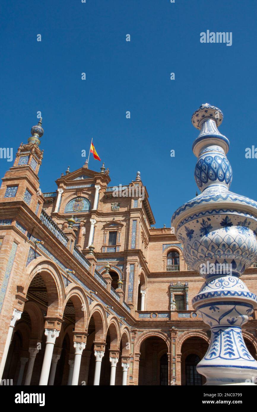 Plaza de Espana, Sevilla, Andalusien, Spanien Stockfoto