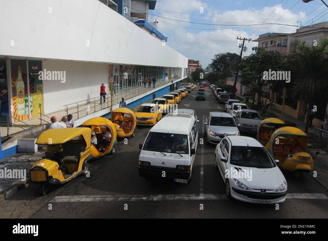 Taxiverkehr in Havanna, Kuba Stockfoto