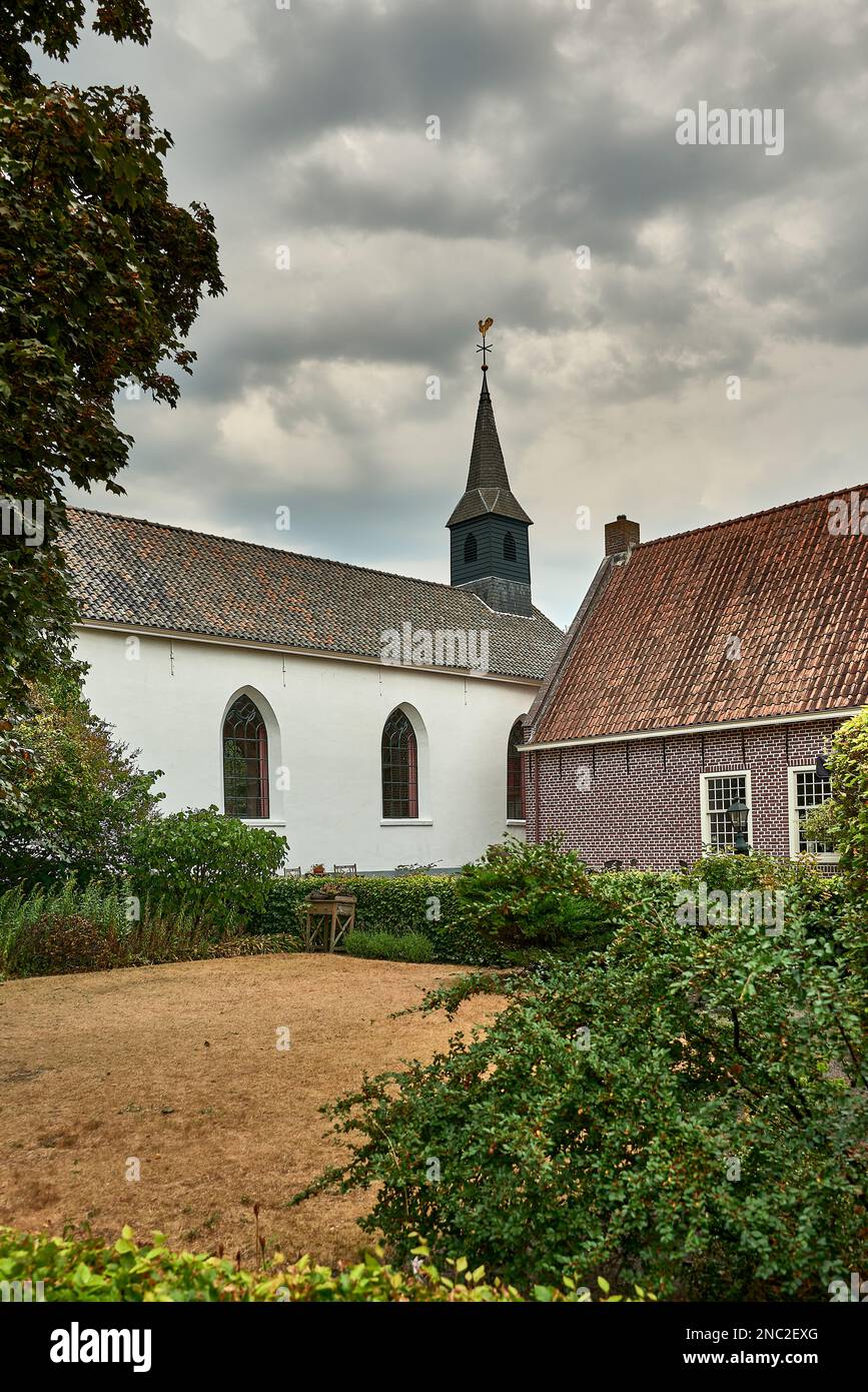 Idyllisches niederländisches Festungsdorf bourtange im Sommer Stockfoto