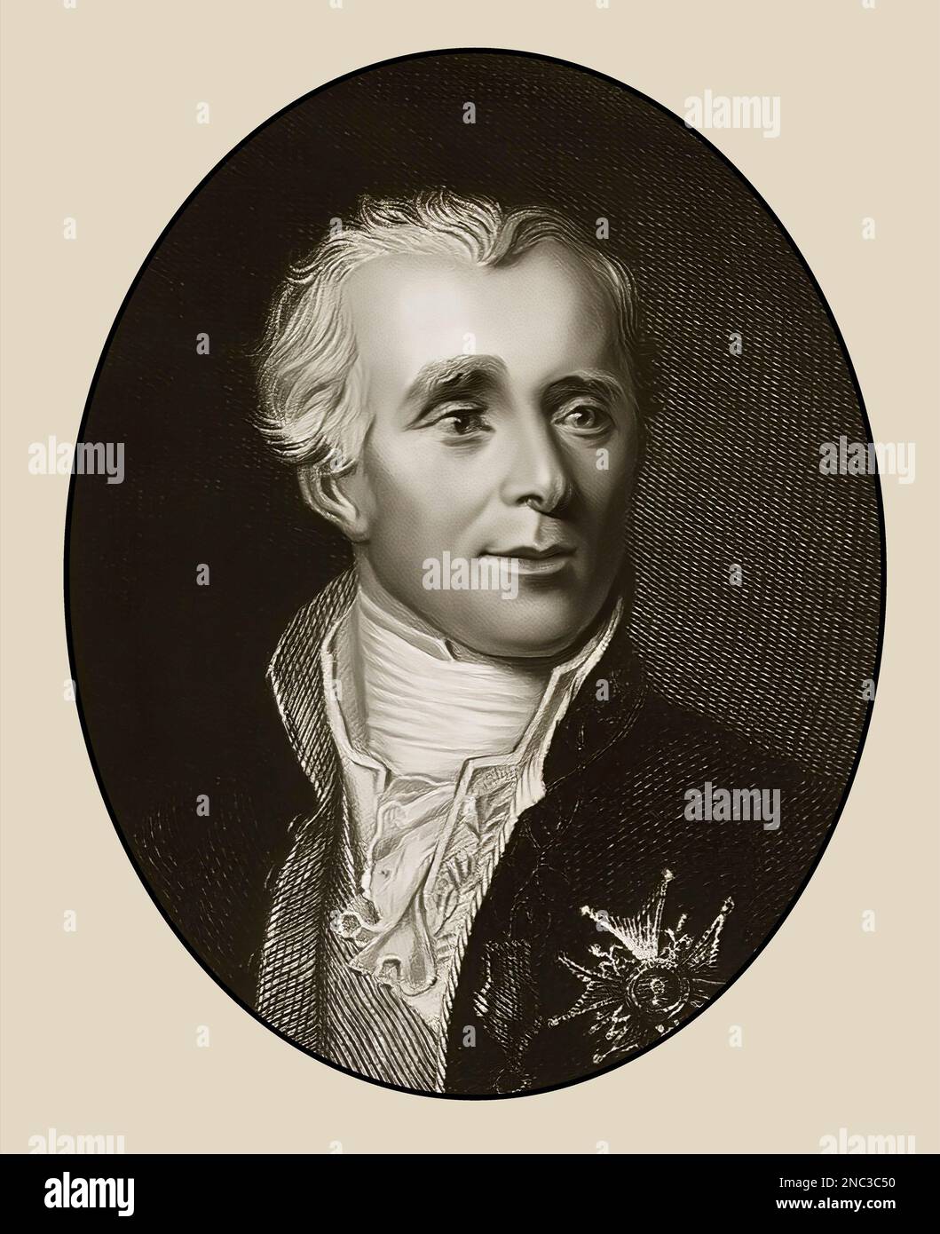 Pierre-Simon Marquis de Laplace, 1749-1827, französischer Physiker, Astronom und Mathematiker, digital verändert Stockfoto