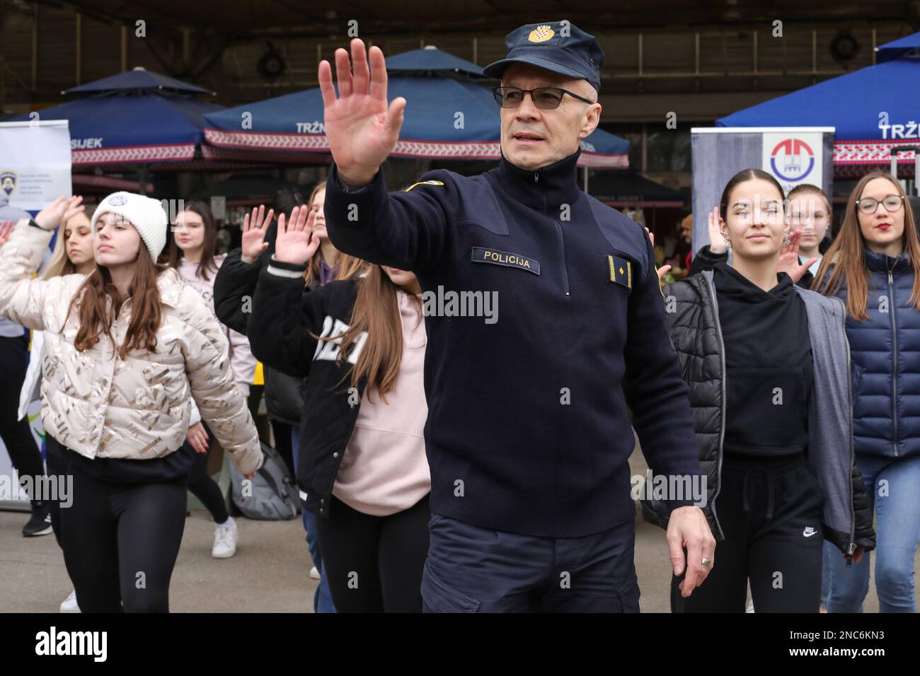 Osijek, Kroatien, am 14. Februar 2023. Am 14. Februar 2023 fand in