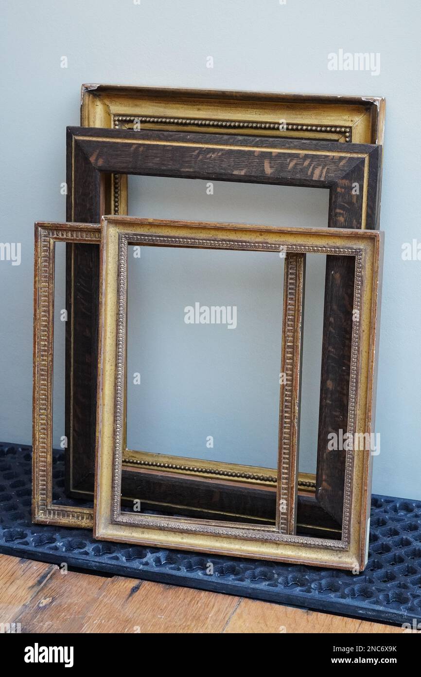 Alte Holzgemälde Stockfoto