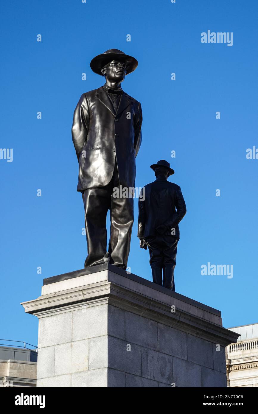 Antilope by Samson Kambalu (2022), on Trafalgar Square Fourth Sockel, London England Vereinigtes Königreich Stockfoto