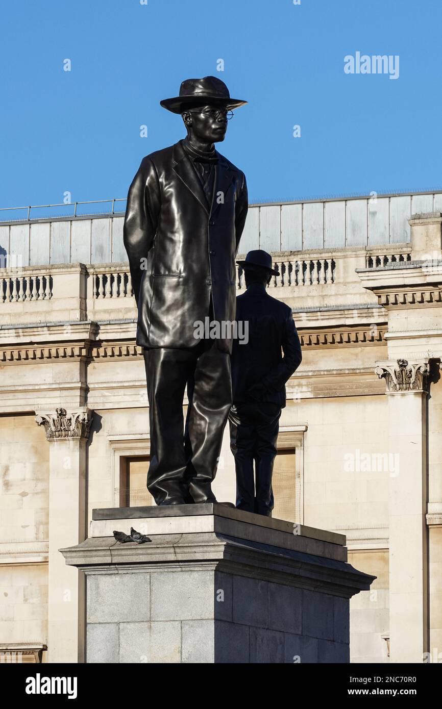 Antilope by Samson Kambalu (2022), on Trafalgar Square Fourth Sockel, London England Vereinigtes Königreich Stockfoto