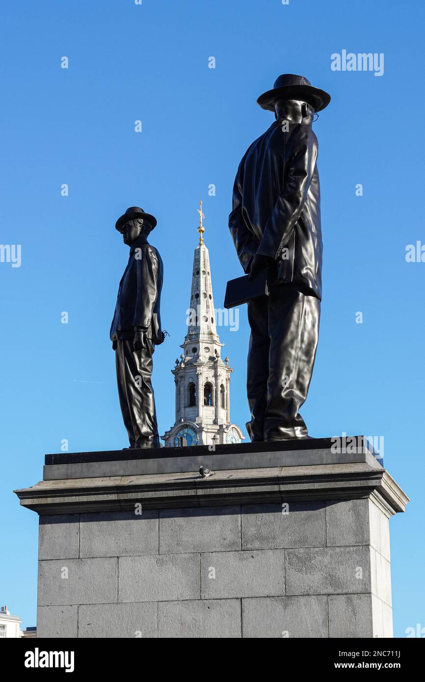 Antilope by Samson Kambalu (2022), on Trafalgar Square Fourth Sockel, London England Vereinigtes Königreich Stockfoto