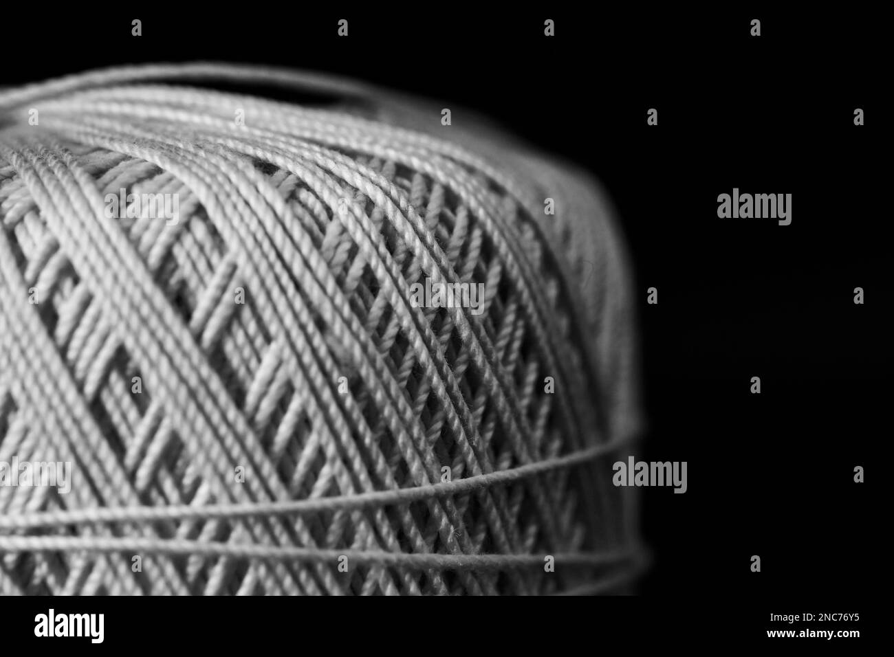 Spool des Makrobilds in Schwarz und Weiß Stockfoto
