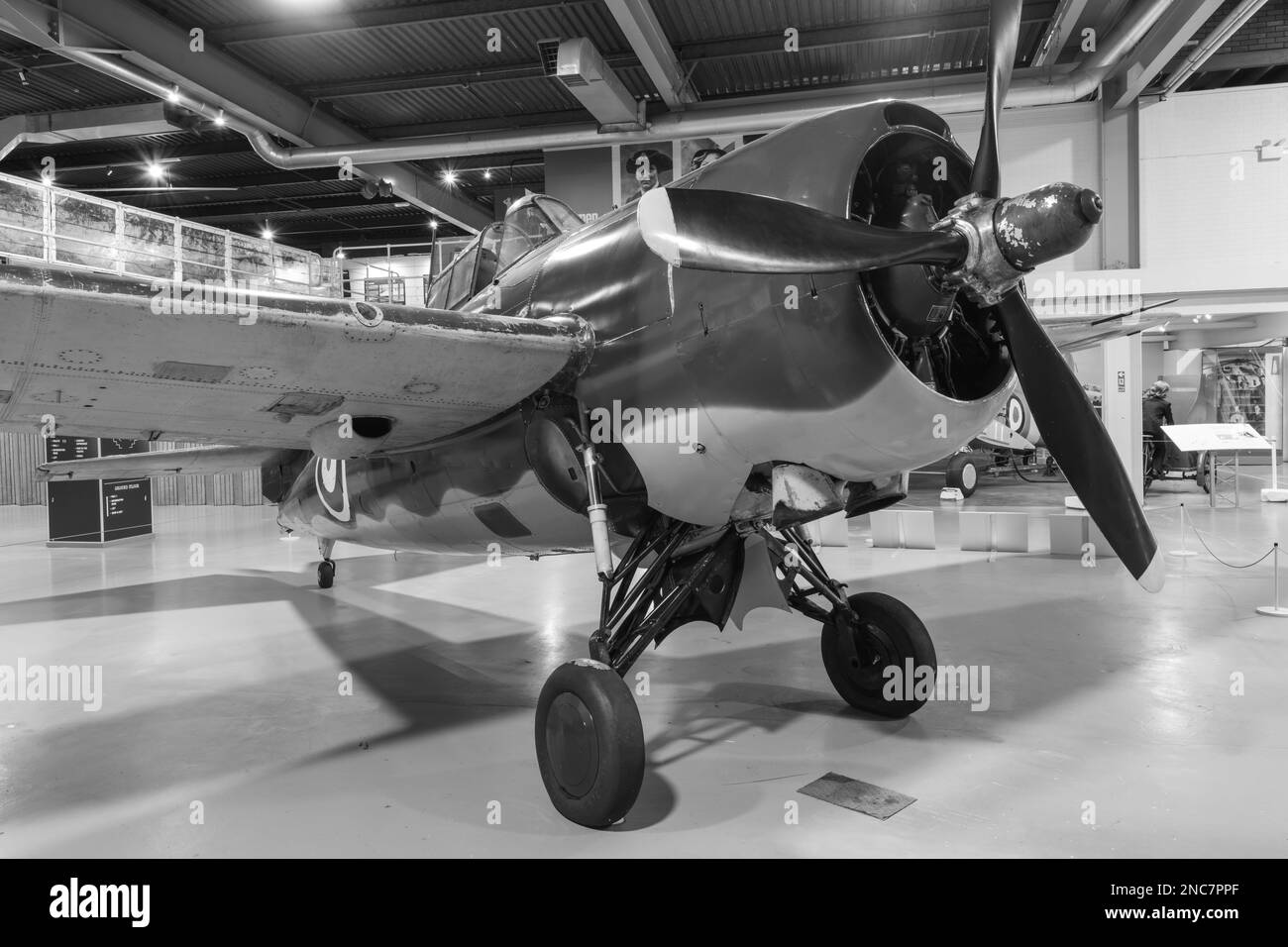 Yeovilton.Somerset.United Kingdom.October 23. 2022.A Grumman F4F Wildcat wird im Fleet Air Arm Museum in Somerset ausgestellt Stockfoto