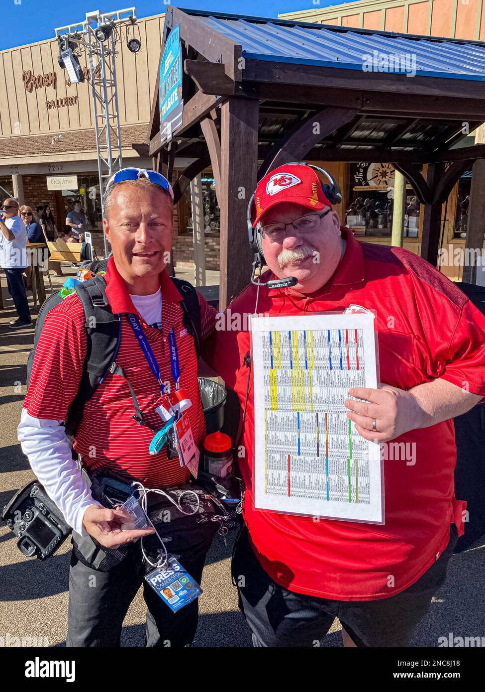 Die City of Scottsdale freut sich, das Debüt des historischen Old Town ESPN Main Street Tailgate anzukündigen, einem fünftägigen Fußball-Pre-Gam im Old-West-Stil Stockfoto