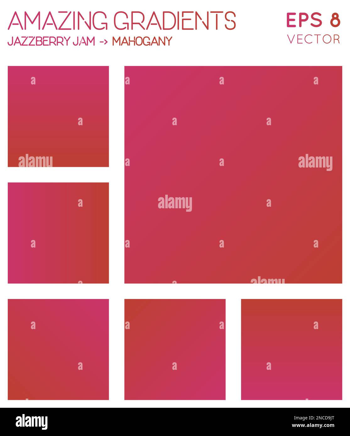 Farbenfrohe Farbverläufe in Jazzberry-Marmelade und Mahagoni-Farbtönen. Entzückender verlaufender Hintergrund, künstlerische Vektor-Illustration. Stock Vektor