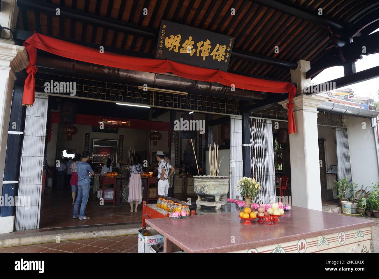 POH San Teng Tempel am Fuße von Bukit Cina, Malakka. Stockfoto