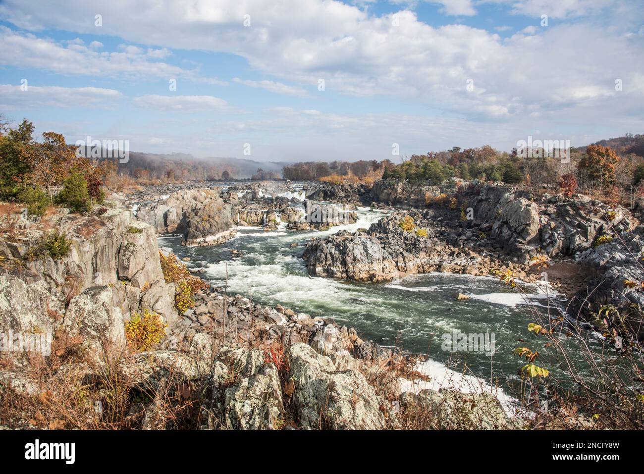 Great Falls of the Potomac River, in der Nähe von Washington DC und verwaltet vom National Park Service, Virginia, USA Stockfoto