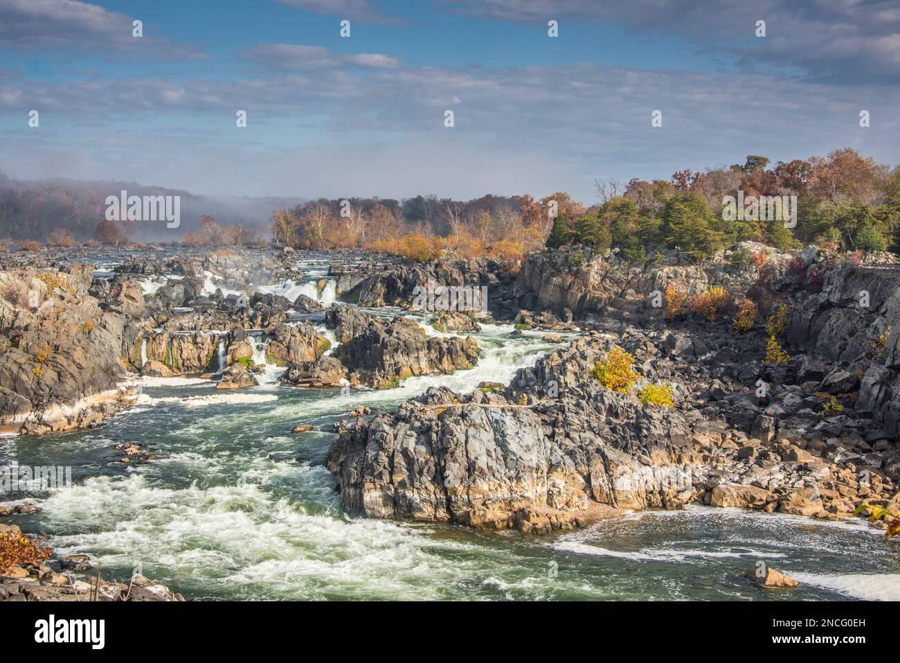 Great Falls of the Potomac River, in der Nähe von Washington DC und verwaltet vom National Park Service, Virginia, USA Stockfoto