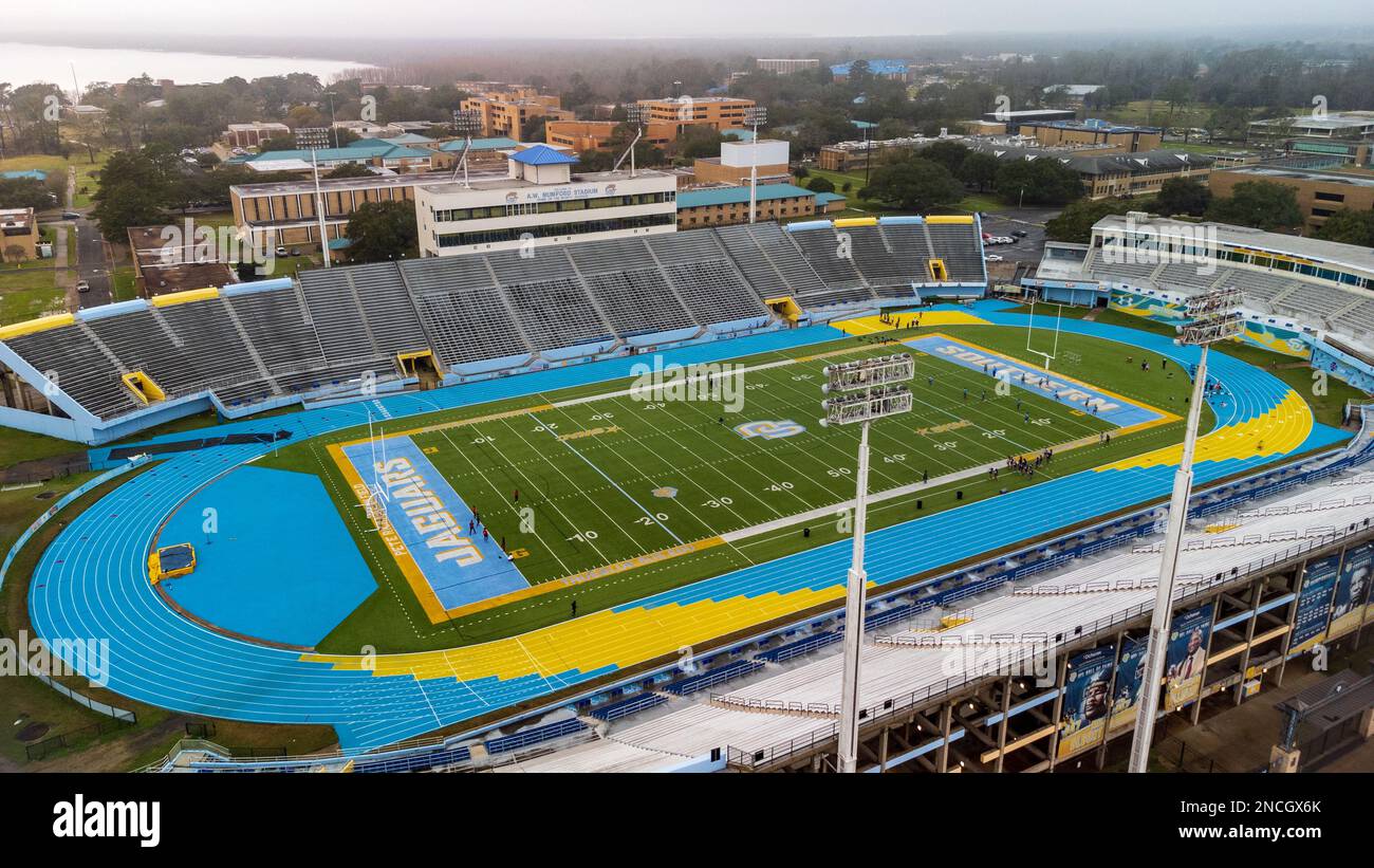 Baton Rouge, LA - Januar 2023: A.W. Mumford Stadium auf dem Campus der Southern University und A&M College in Baton Rouge, LA. Stockfoto