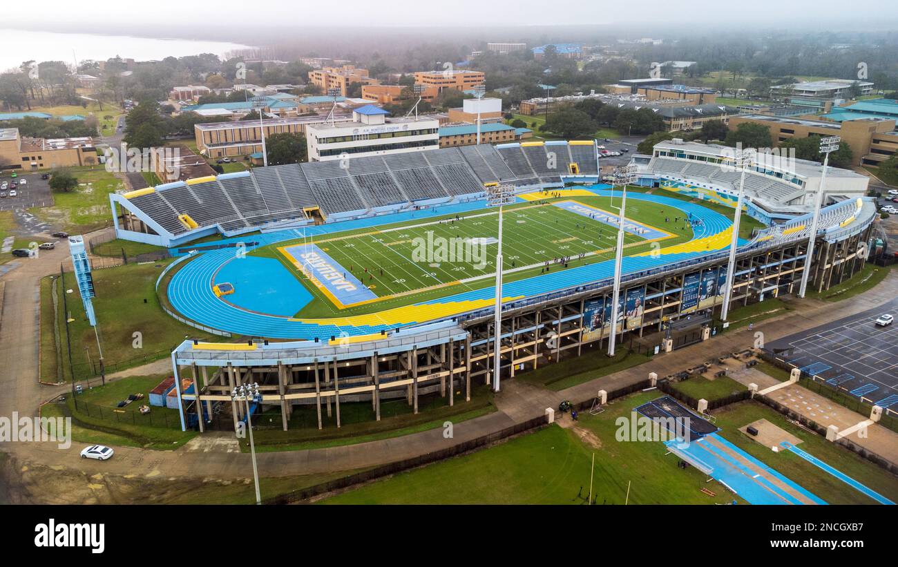 Baton Rouge, LA - Januar 2023: A.W. Mumford Stadium auf dem Campus der Southern University und A&M College in Baton Rouge, LA. Stockfoto