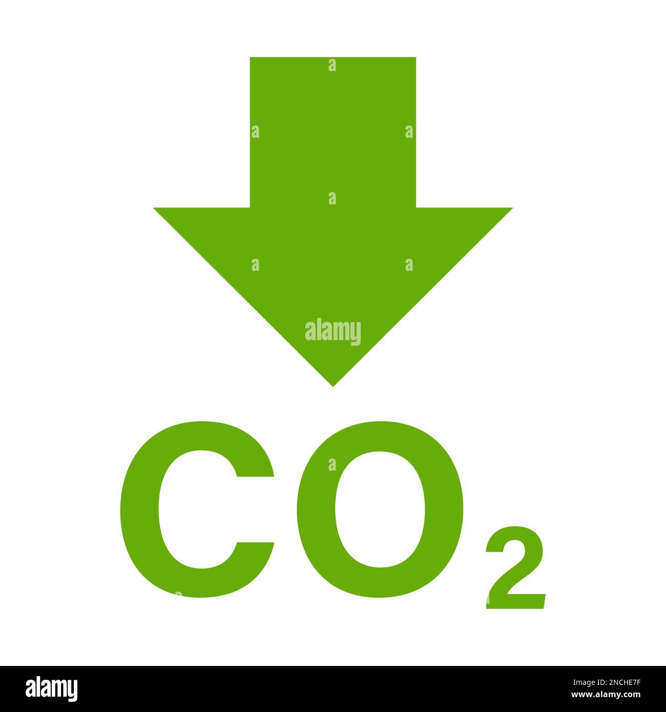 Symbol zur Reduzierung von CO2-Emissionen Vektor Klimaschutz Zeichen für Grafikdesign, Logo, Website, soziale Medien, mobile App, darstellung der benutzeroberfläche Stock Vektor