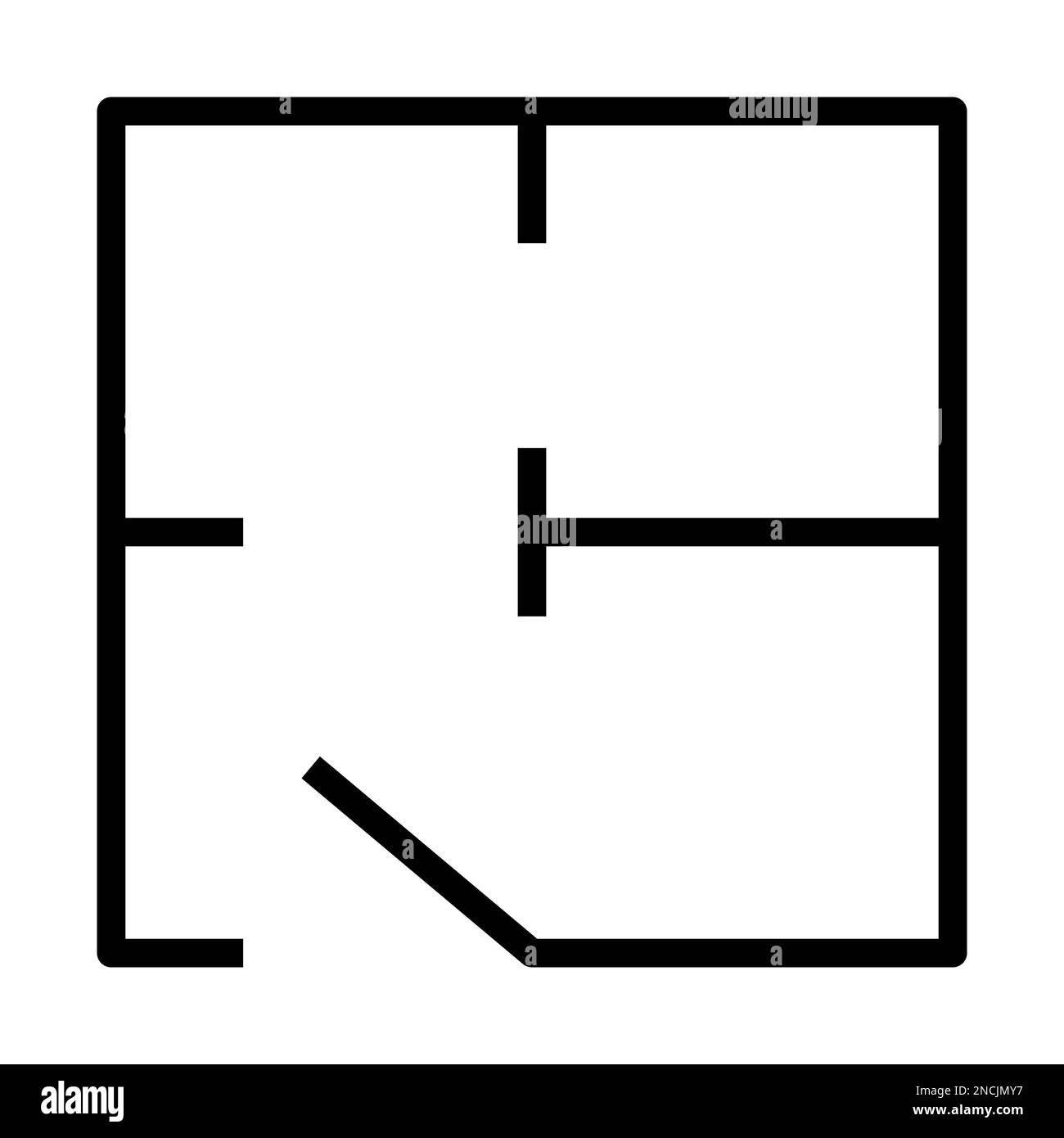Symbolvektor für Grafikdesign planen, Logo, Website, soziale Medien, mobile App, darstellung der benutzeroberfläche Stock Vektor