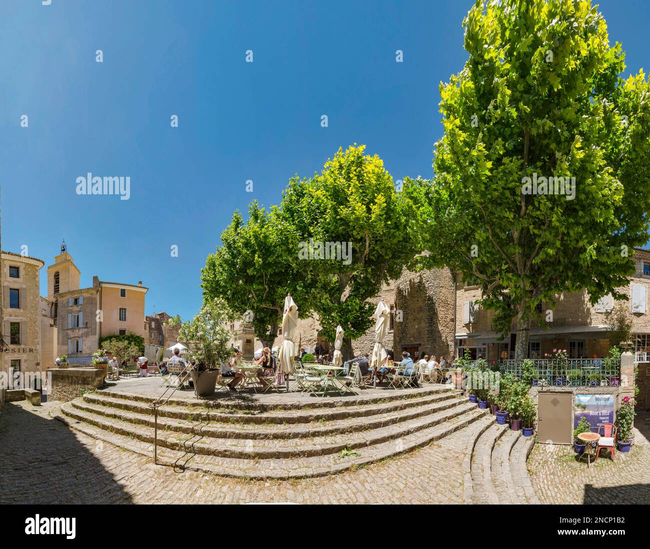 La fontaine de la Place Genty Pantaly Stockfoto