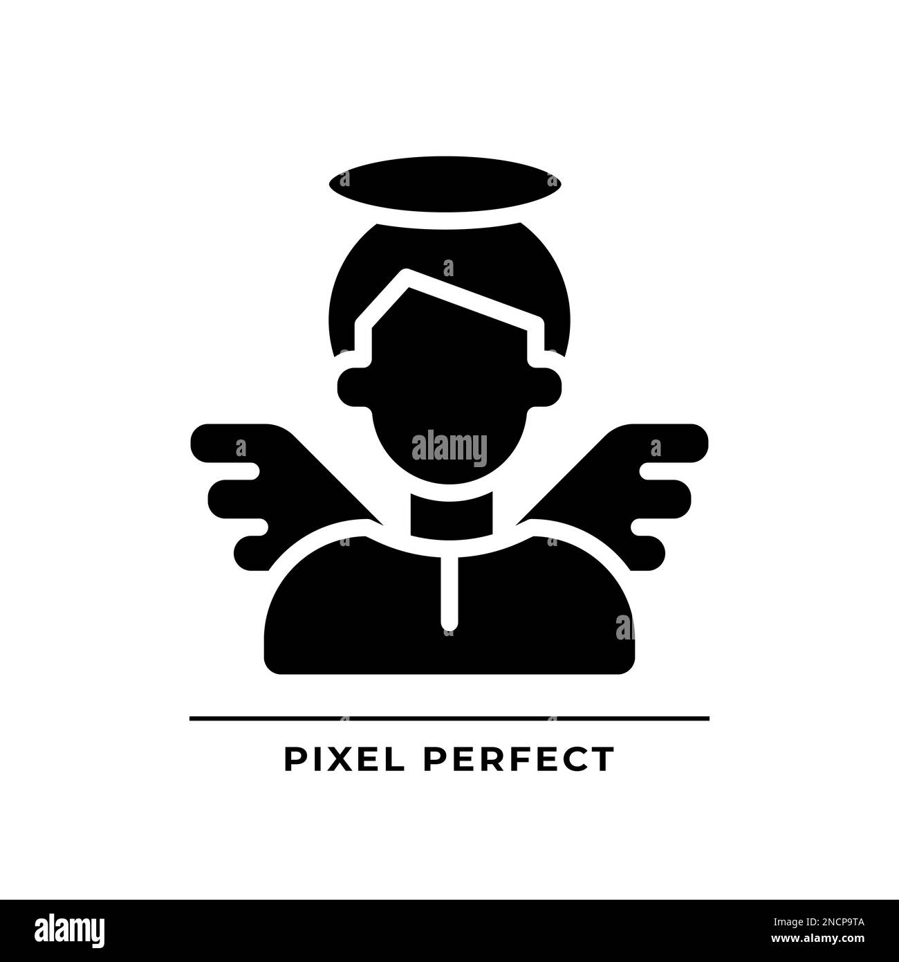 Unschuldiges schwarzes Glyphensymbol Stock Vektor