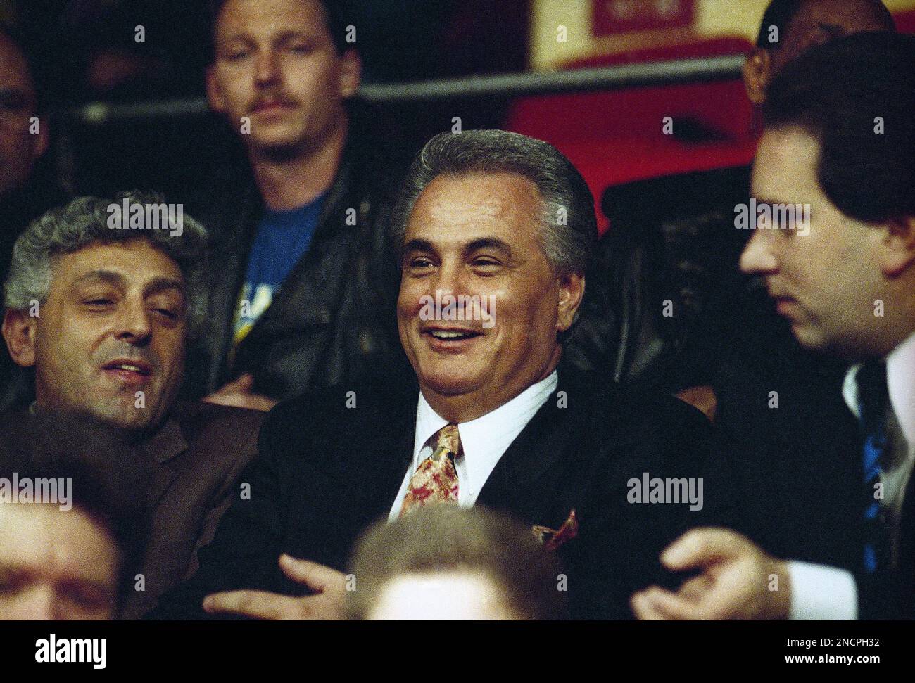 John Gotti, center, reputed boss of New York’s Gambino crime family