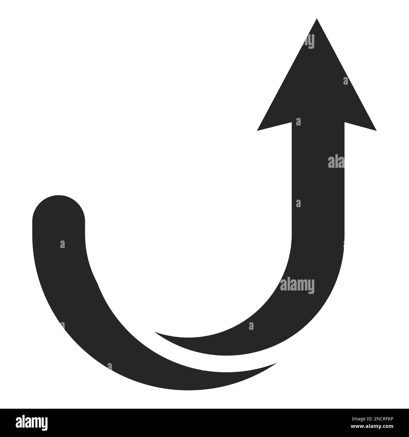 Pfeil nach oben Buchstabe U, Logo-Unternehmen Entwicklungsfortschritt Pfeil nach oben Stock Vektor