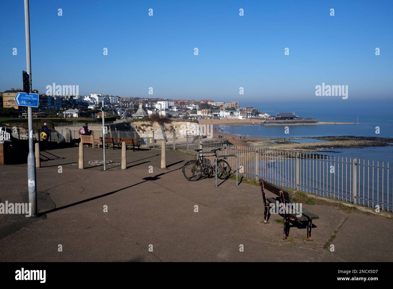 broadstairs Küstenstadt, Isle of thanet, East kent, uk februar 2023 Stockfoto